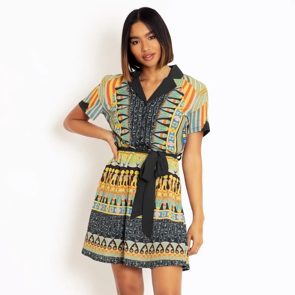 Blackmilk “HISTORY OF EGYPTIAN ART SHIRT DRESS - LIMITED” Size 10 US/14AUST NWT - Picture 13 of 13